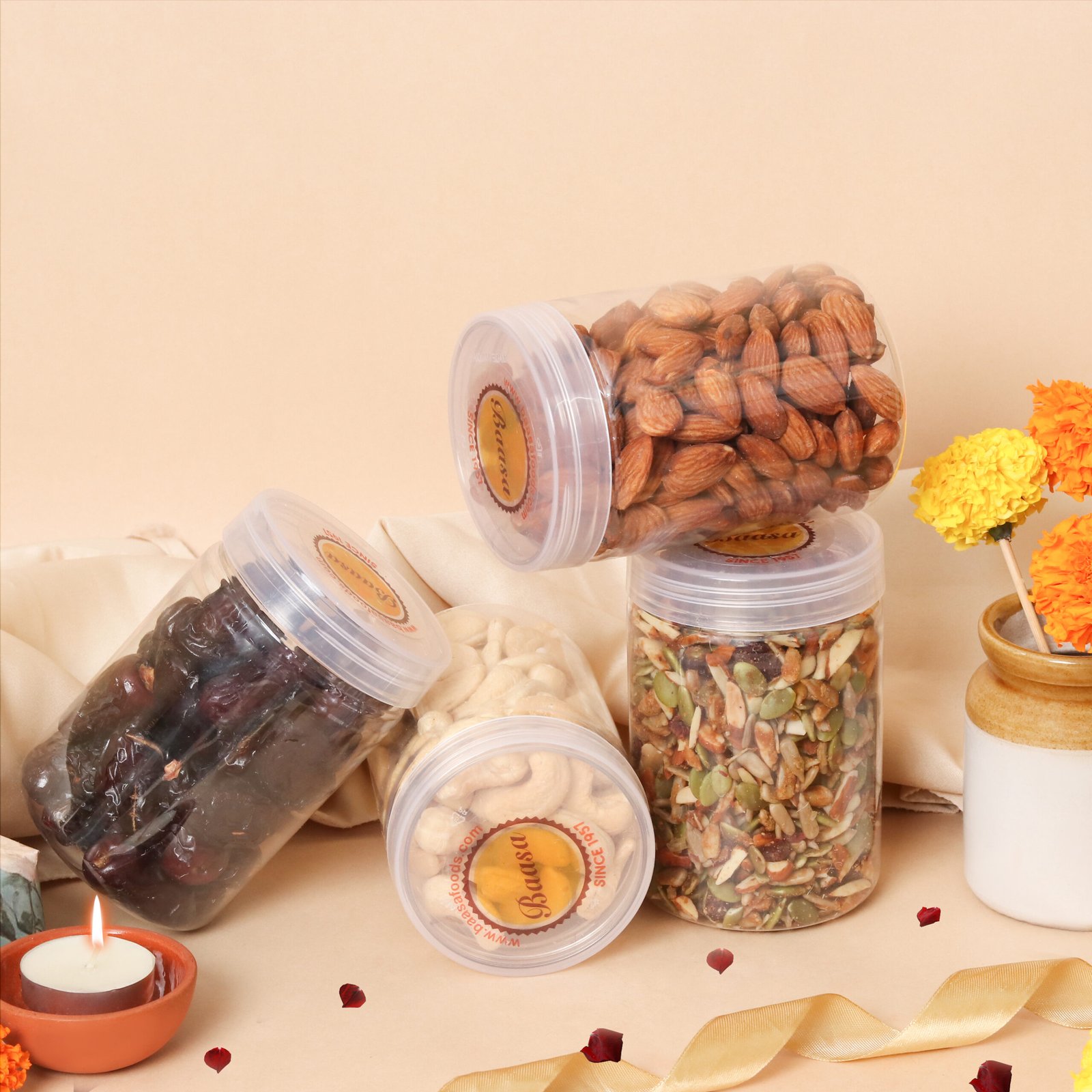 Festiva Nut & Dry Fruit Delight – Premium Gift Pack with Almonds, Cashews, Dates & Mixed Seeds | Baasa Foods